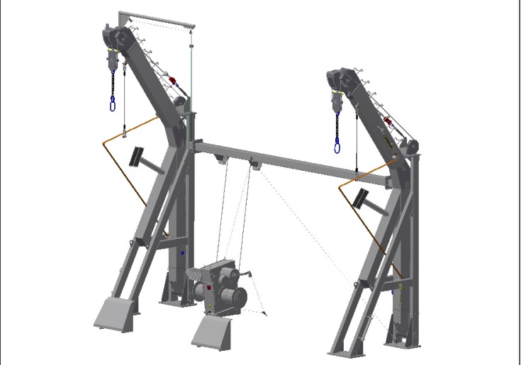 E-60 – Single pivot gravity davit  - 1